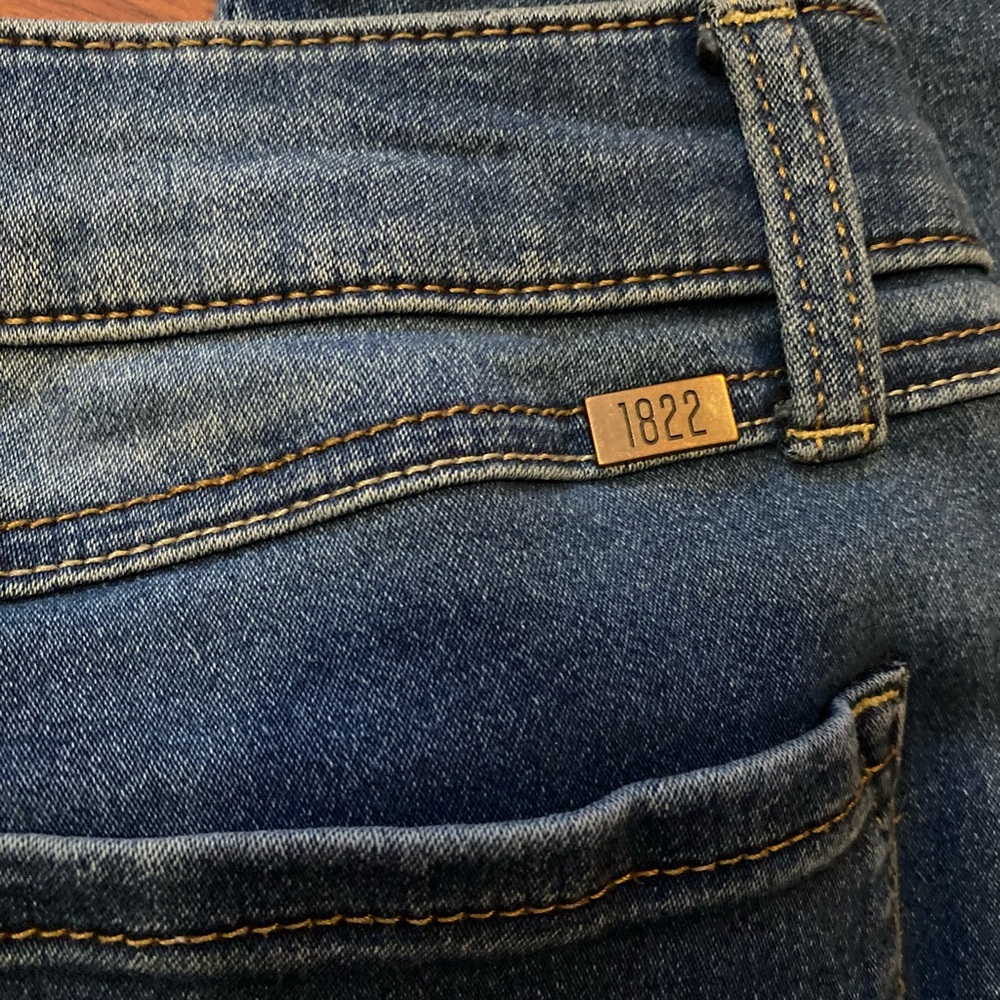 1822 Denim Women's Blue High rise Stretch Slim skinny Jeans size 10 - Picture 6 of 9